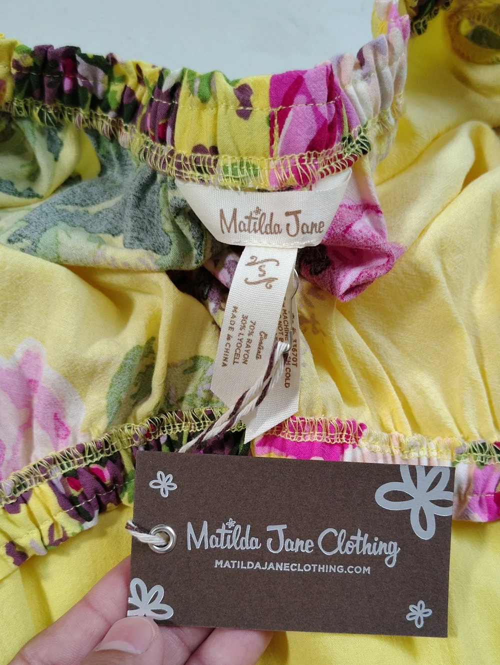 Matilda Jane Enchanted Garden In Town Peasant Floral Blouse Size S Bohemian NWT